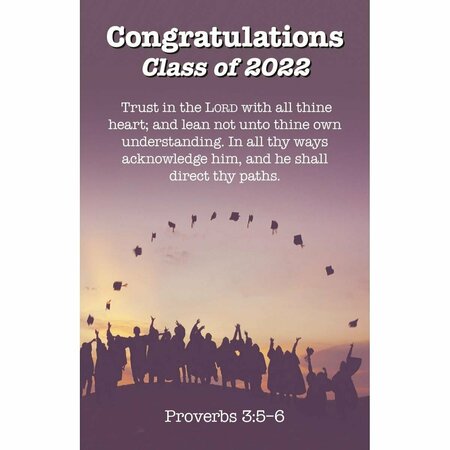COOLCOLLECTIBLES Congratulations Class of 2022 Proverbs 35 - 6 Bulletin, 100PK CO3323815